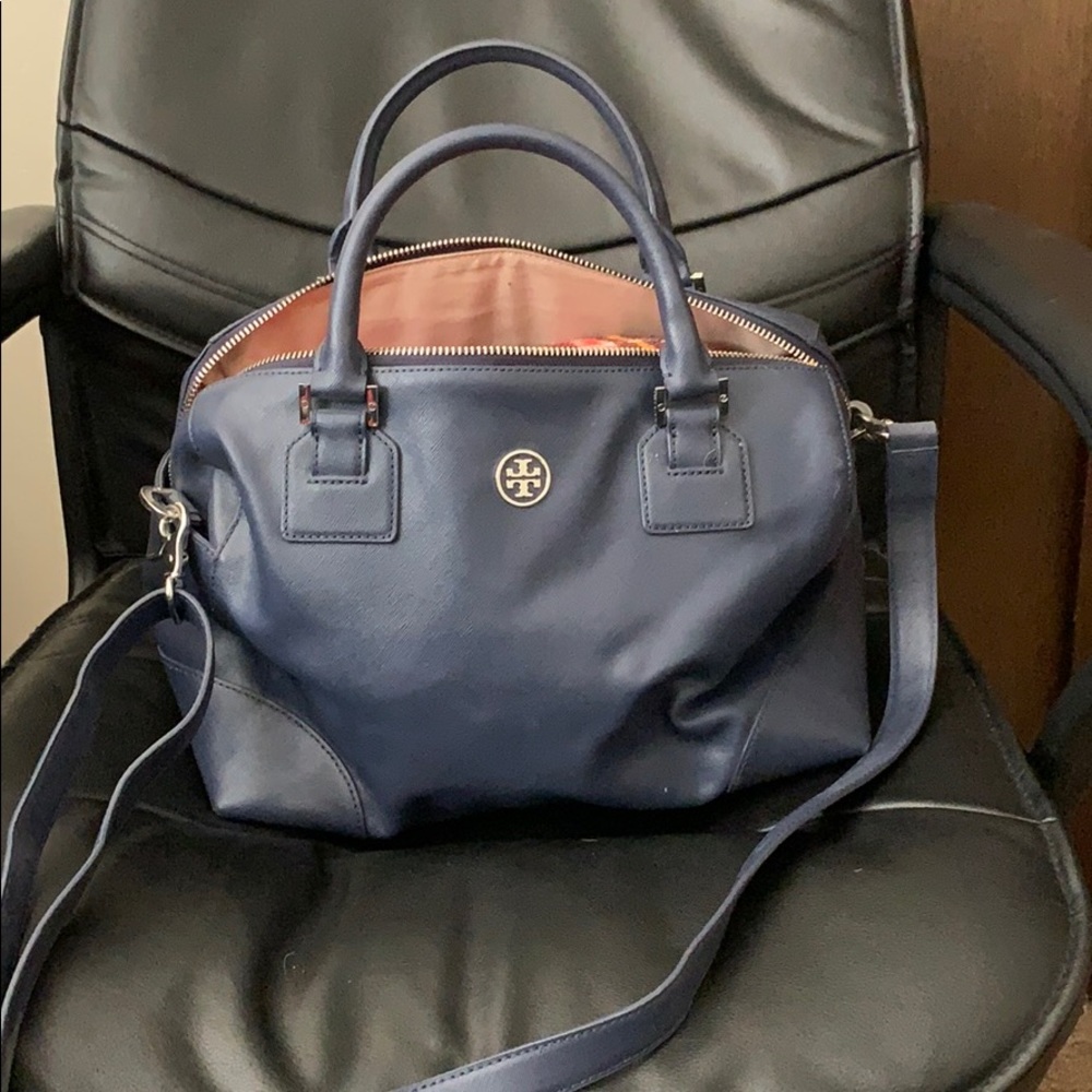 Tory Burch Robinson satchel, Navy Blue